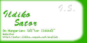 ildiko sator business card